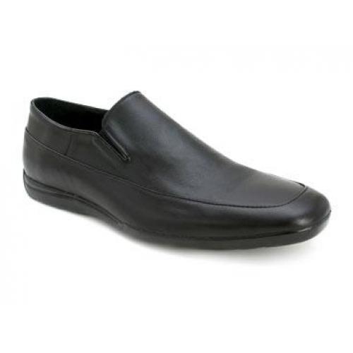 Bacco Bucci "Giddens" Black Genuine Soft Supple Calfskin Loafers